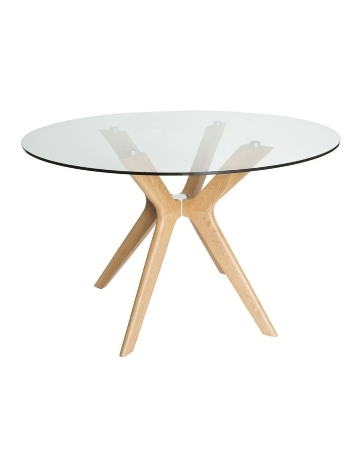 Doreen Collection Round Glass Dining Table 120cm image 2