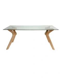 Murf Collection Rectangular Glass Dining Table 180cm