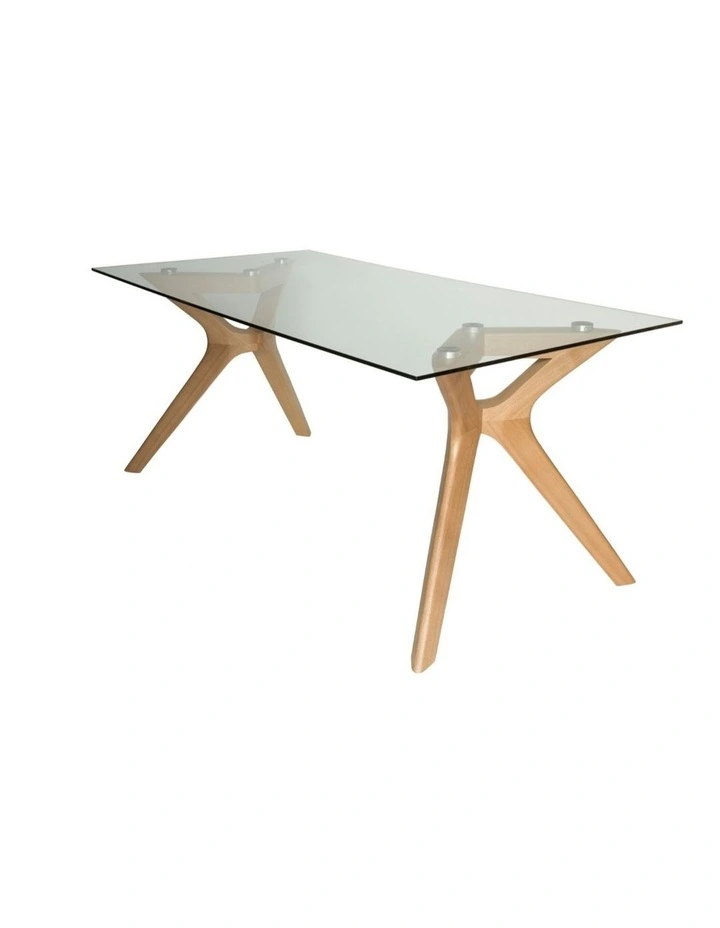 Murf Collection Rectangular Glass Dining Table 180cm image 2