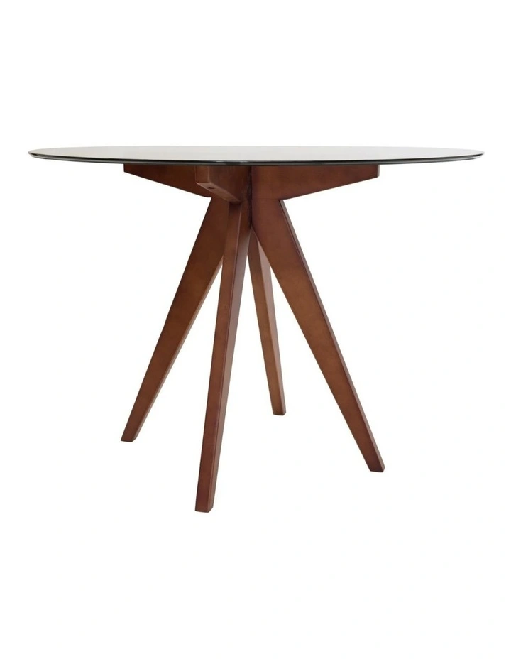 SK Designer Living | Replica Jean Prouve Inspired Round Glass Dining Table | 100cm image 3