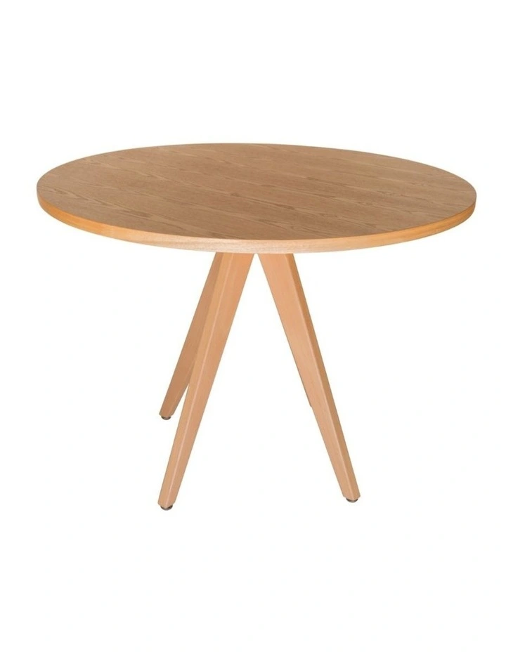 Replica Jean Prouve Inspired Round Wood Dining Table 100cm image 1