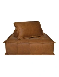 Leather Capri Lounger in Cognac