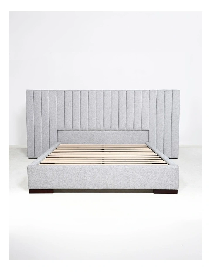 Renee Queen Size Full Bed With Wing in Paloma Grey image 3