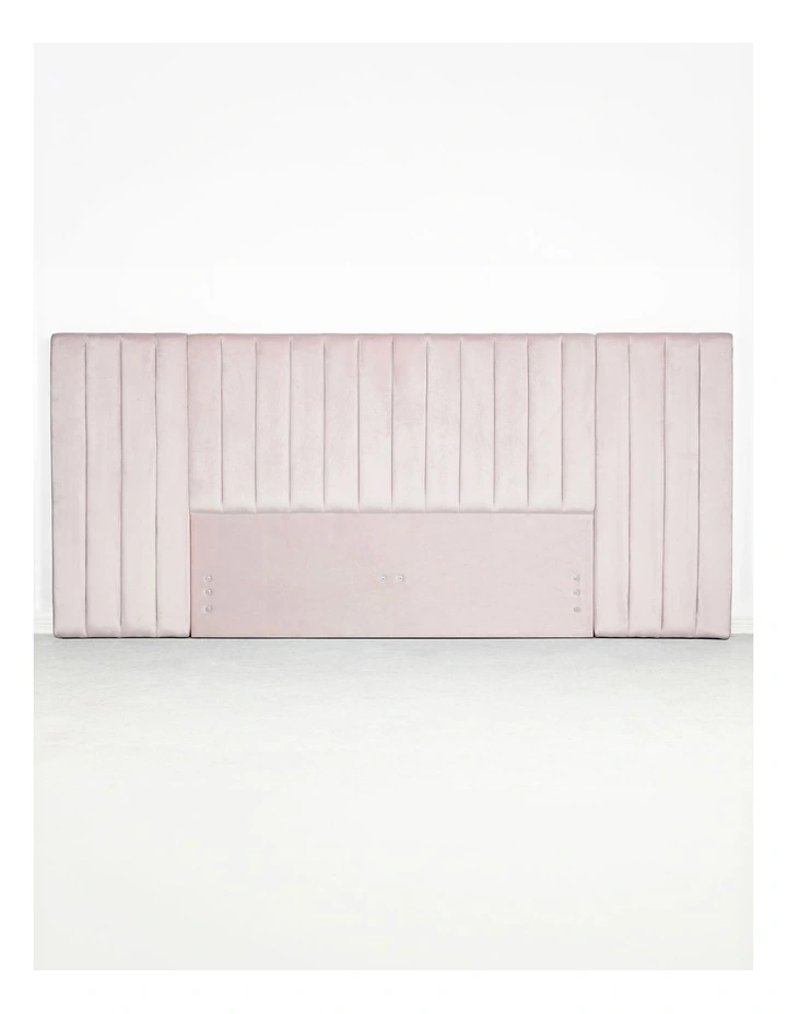 Renee King Size Headboard With Wing in Petal Pink image 4