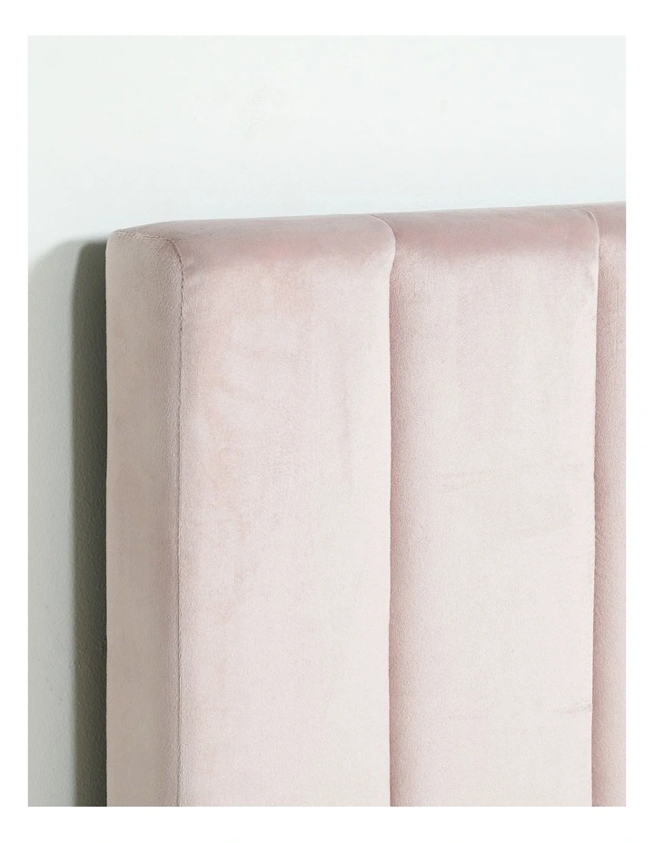 Renee King Size Headboard With Wing in Petal Pink image 5