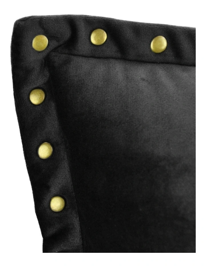 Essential Studded Velvet Cushion 40 x 60 in Charcoal image 3