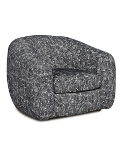 Rafael Armchair - Charcoal Swirl Grey