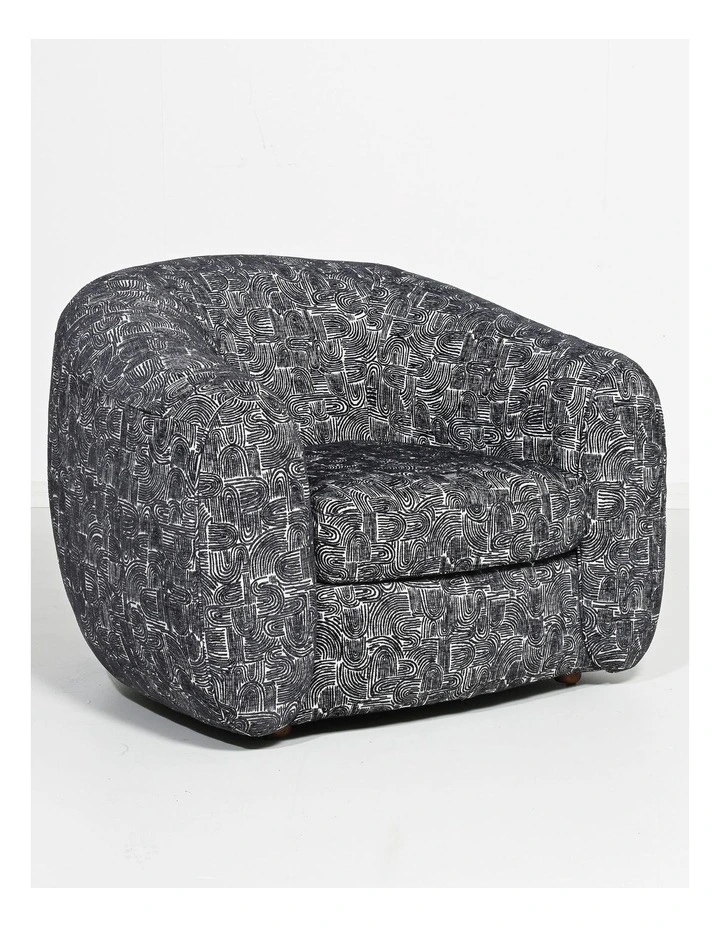 Mateo Armchair - Charcoal Swirl Grey image 2