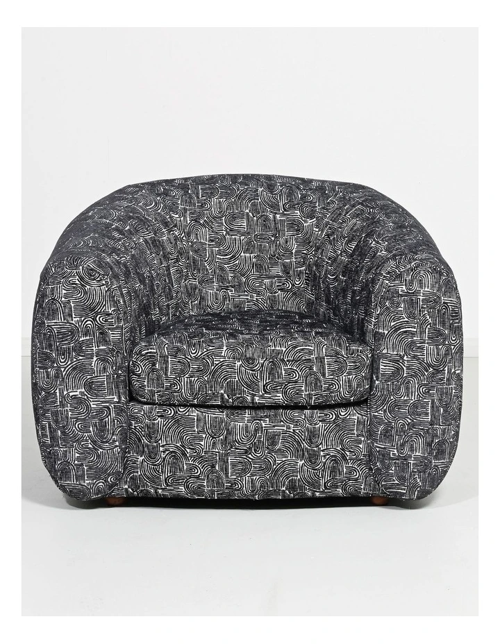 Mateo Armchair - Charcoal Swirl Grey image 3
