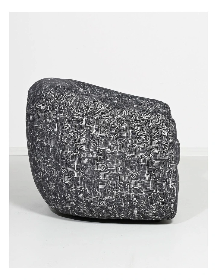 Mateo Armchair - Charcoal Swirl Grey image 4