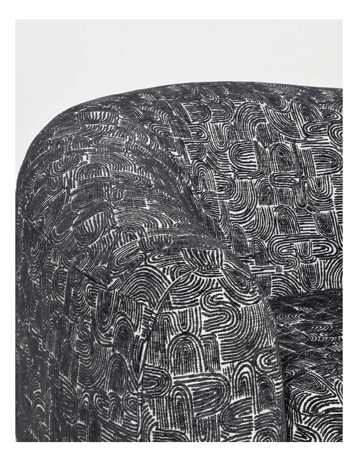 Mateo Armchair - Charcoal Swirl Grey image 6