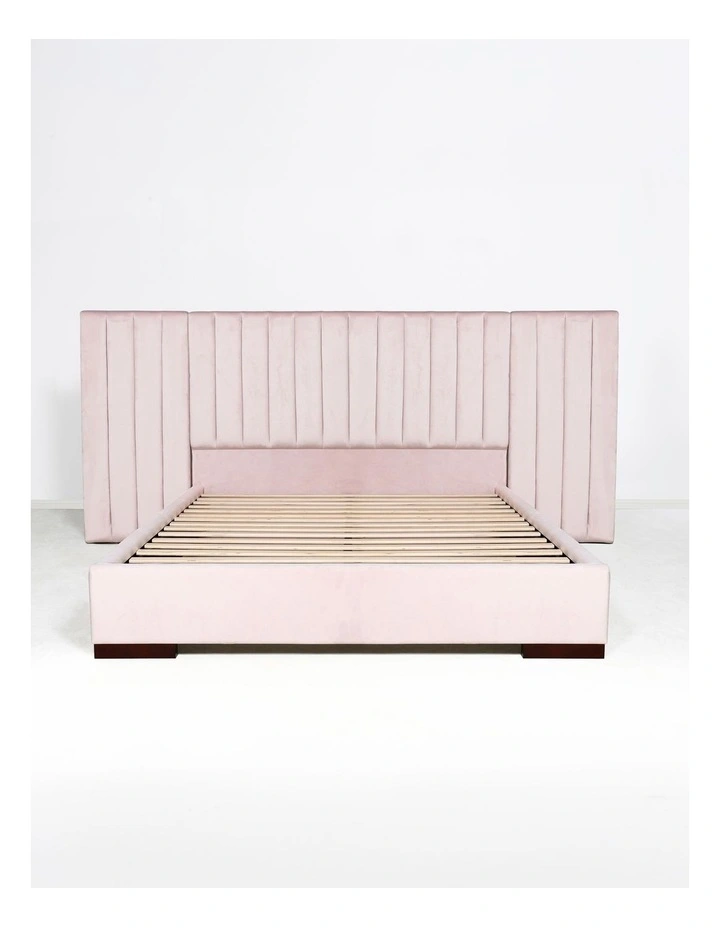 Renee King Full Bed With Wing in Petal Pink image 2
