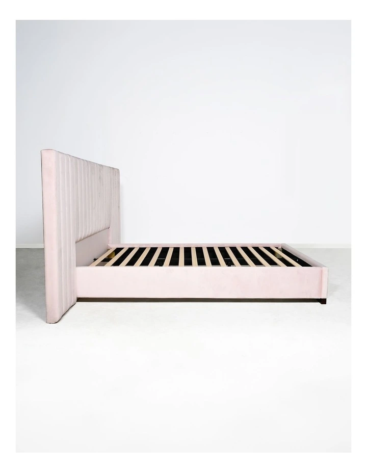 Renee King Full Bed With Wing in Petal Pink image 4