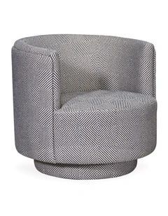 Darcy & Duke Havana Swivel Chair - Natural Geo grey