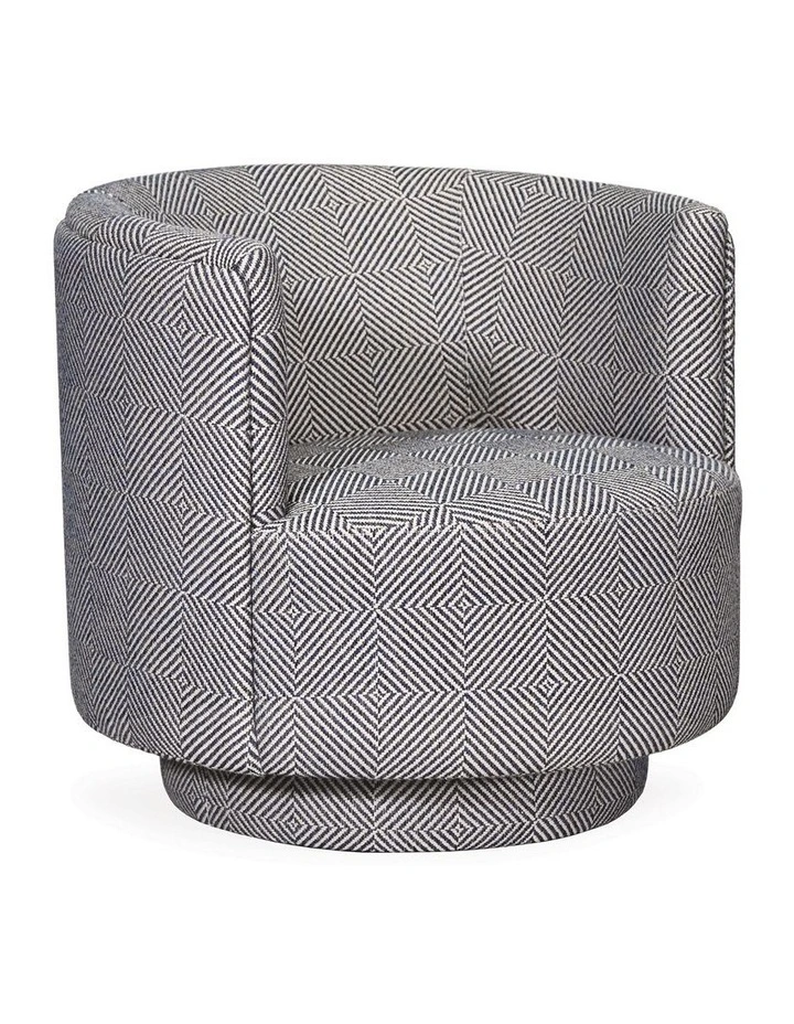 Darcy & Duke Havana Swivel Chair - Natural Geo grey image 1