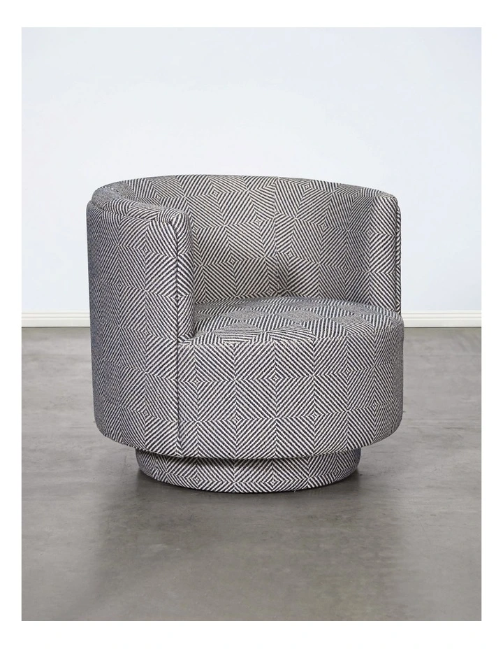 Darcy & Duke Havana Swivel Chair - Natural Geo grey image 2