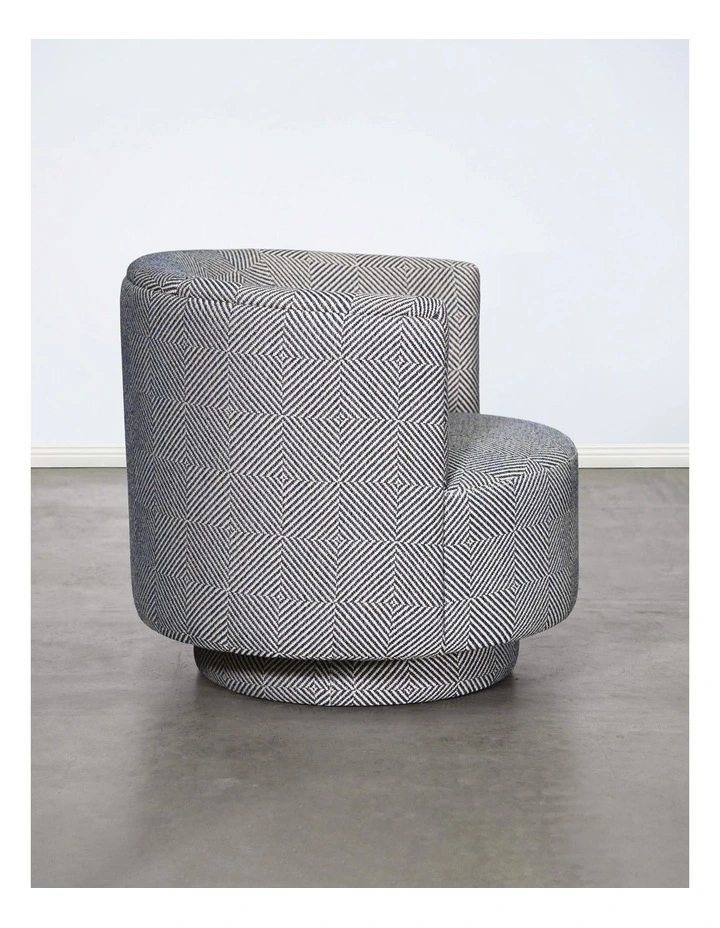 Darcy & Duke Havana Swivel Chair - Natural Geo grey image 4