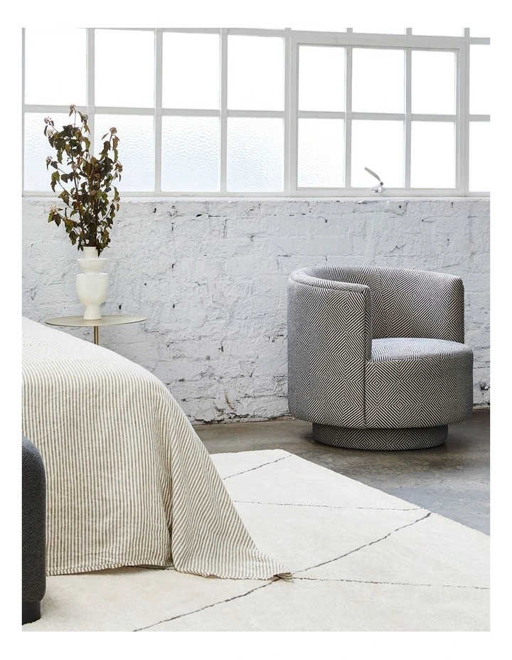 Darcy & Duke Havana Swivel Chair - Natural Geo grey image 7