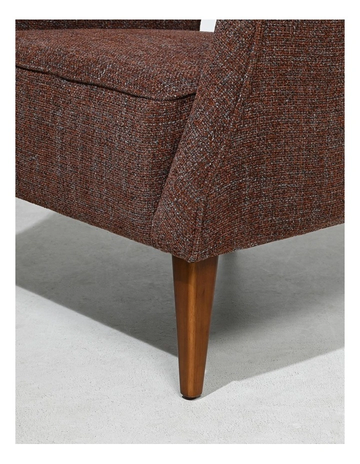 Darcy & Duke Aiden Armchair - Mocha Caramel Upholstery - Wood Legs image 4