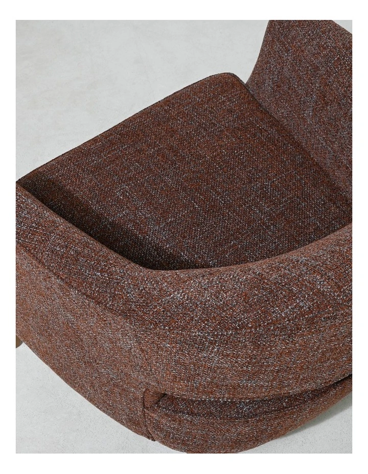 Darcy & Duke Aiden Armchair - Mocha Caramel Upholstery - Wood Legs image 6