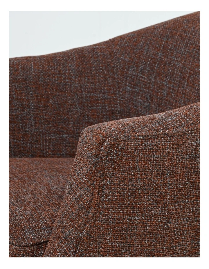 Darcy & Duke Aiden Armchair - Mocha Caramel Upholstery - Wood Legs image 7