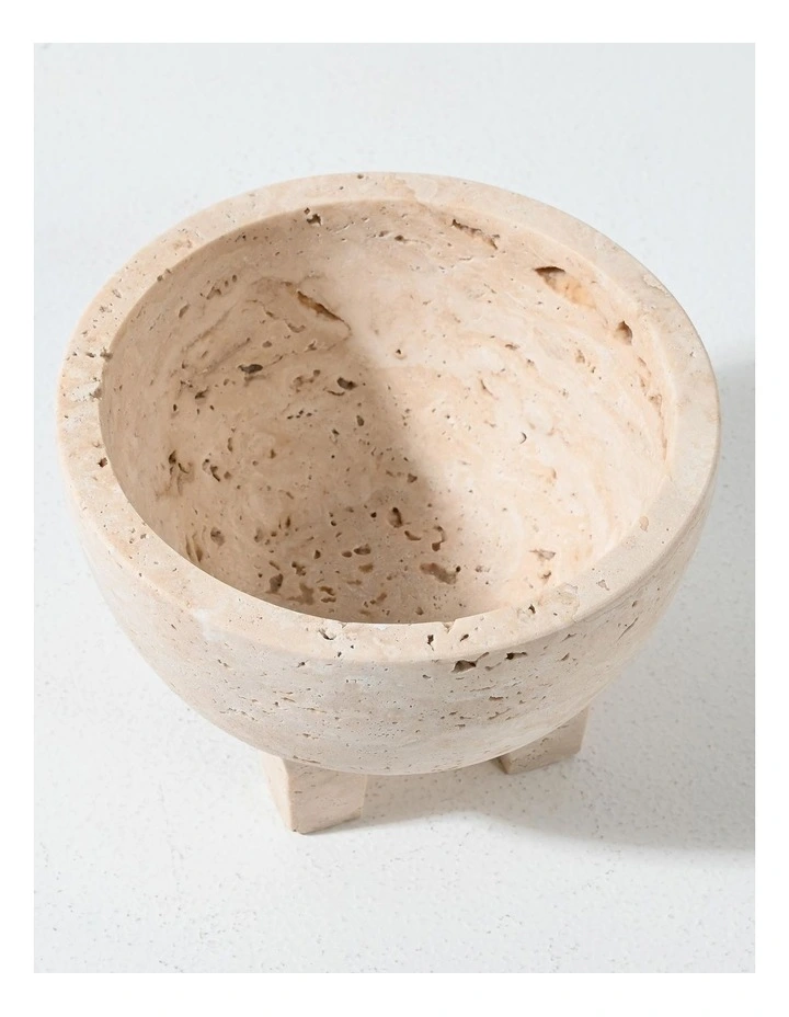 Namib Footed Bowl - Travertine image 2