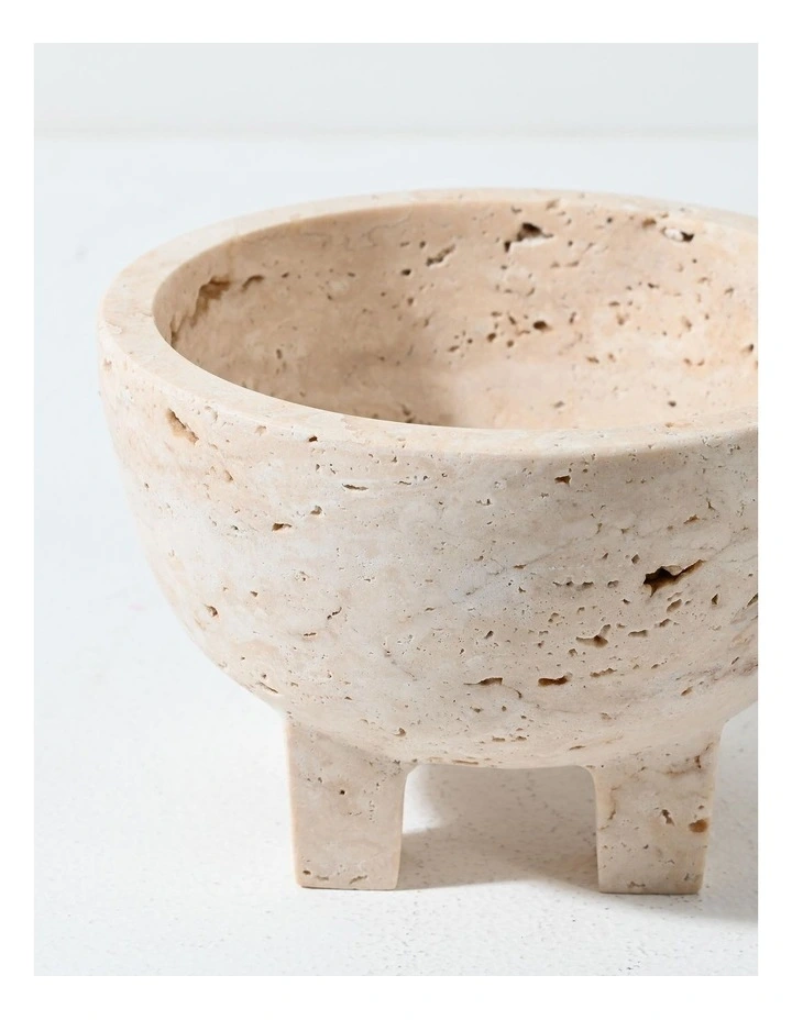 Namib Footed Bowl - Travertine image 3