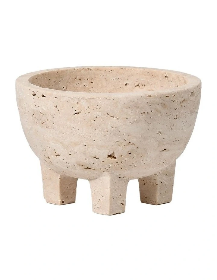 Namib Footed Bowl - Travertine image 5
