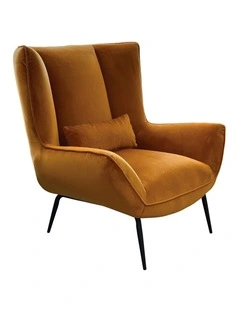 Darcy & Duke Enzo Armchair - Dark Amber Velvet