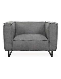 Brielle Armchair - Black Tan Knit Grey
