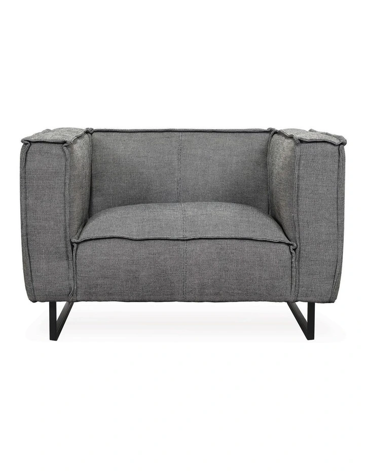 Brielle Armchair - Black Tan Knit Grey image 1