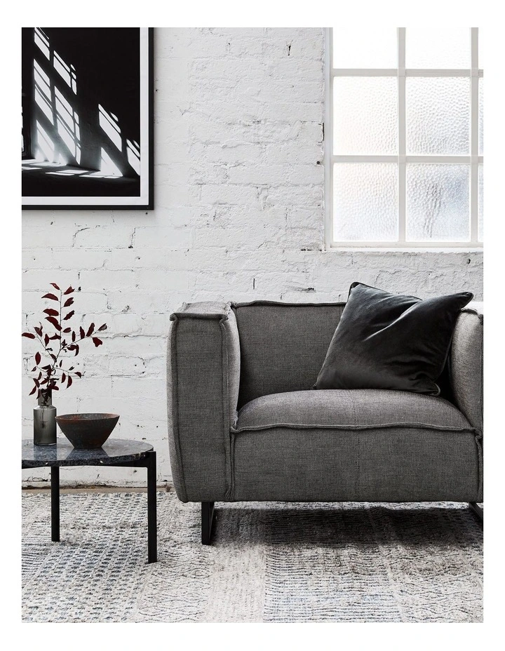 Brielle Armchair - Black Tan Knit Grey image 2