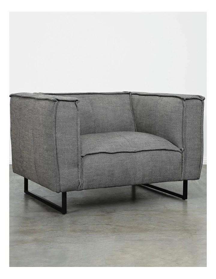 Brielle Armchair - Black Tan Knit Grey image 4