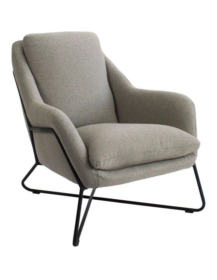 Tribeca Armchair - Woli Grey - Black Frame image 1