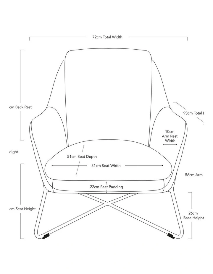 Tribeca Armchair - Woli Grey - Black Frame image 4