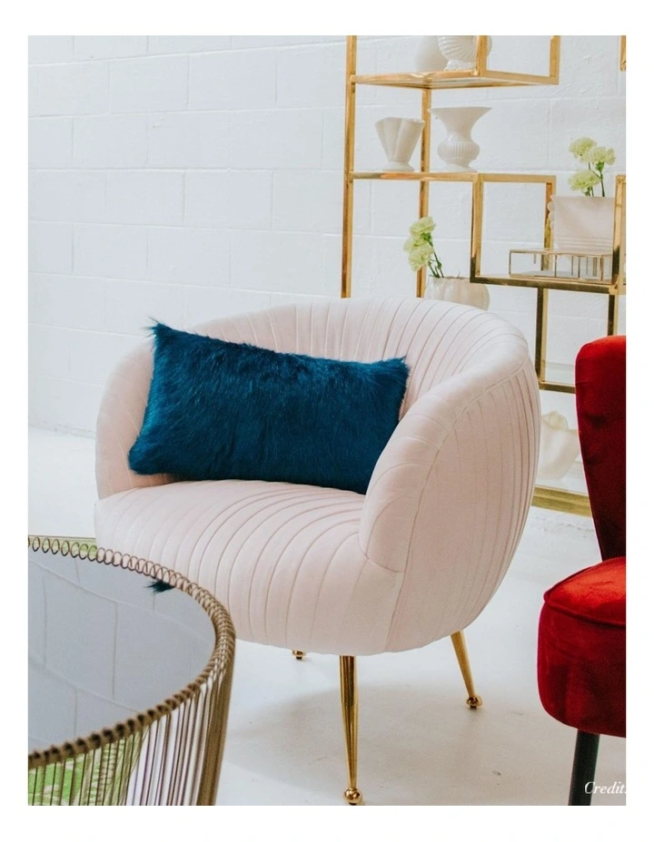 Orvieto Tub Armchair - Charcoal Velvet, Gold Legs image 5