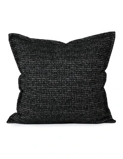 Dark Sable Fabric Cushion 57 X 57cm in Black