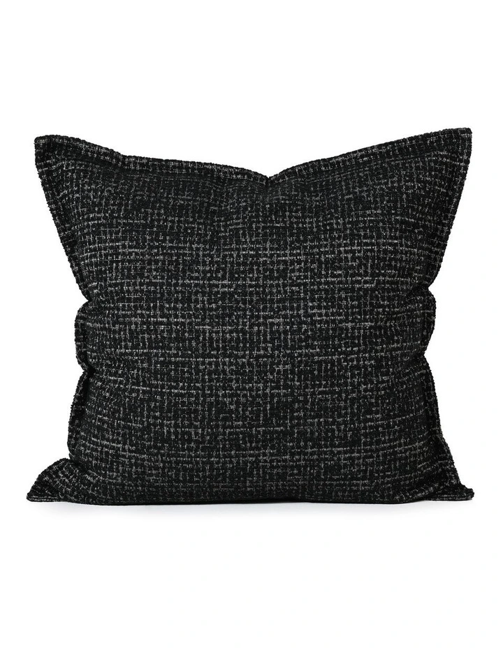 Dark Sable Fabric Cushion 57 X 57cm in Black image 1
