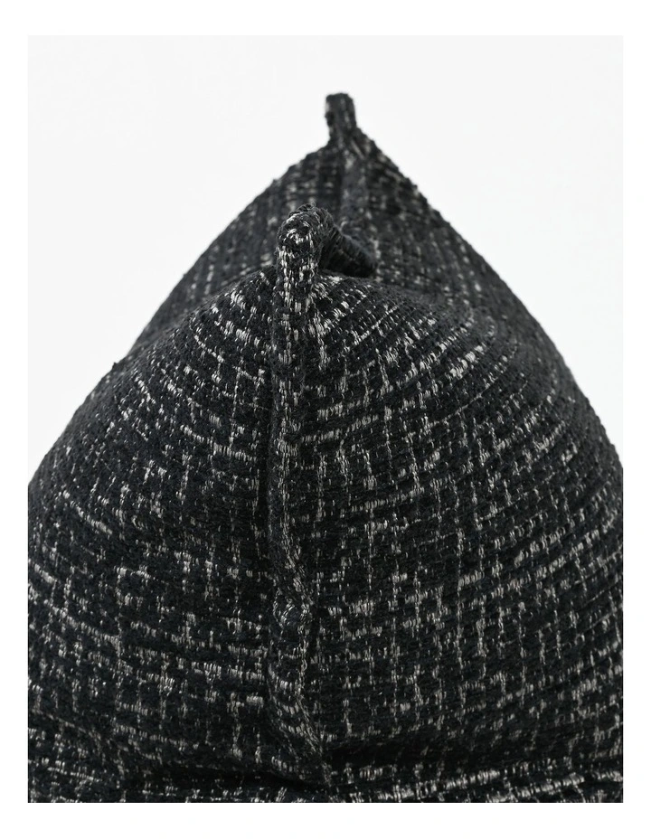 Dark Sable Fabric Cushion 57 X 57cm in Black image 4