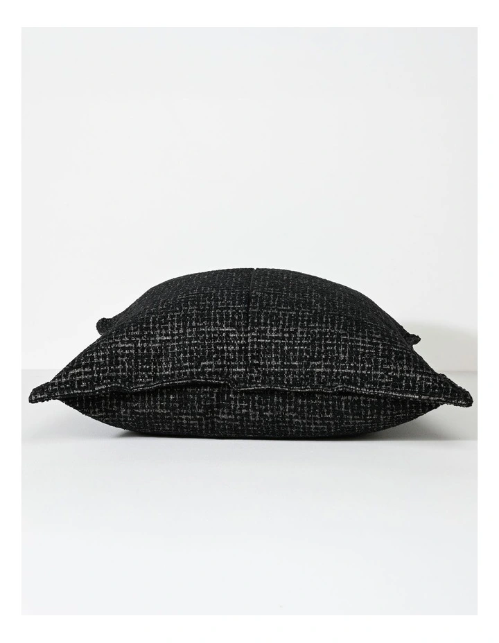 Dark Sable Fabric Cushion 57 X 57cm in Black image 5