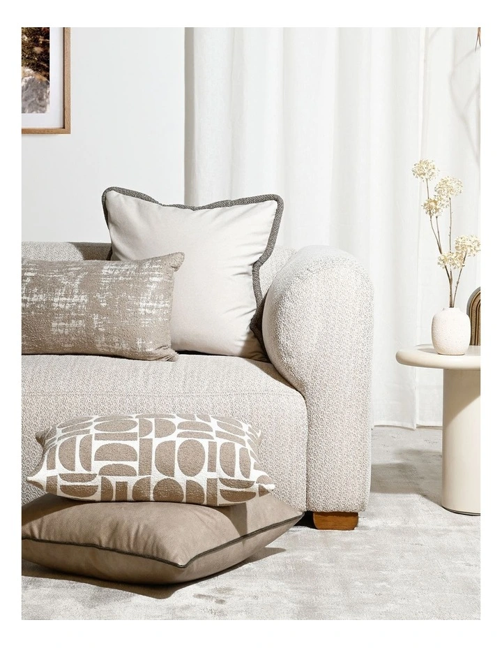 Fabric Cushion 37X57cm in Mushroom image 7