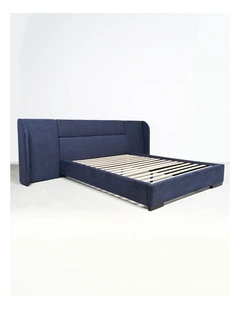 Baxter Queen Full Bed With Wing in Indigo Sky
