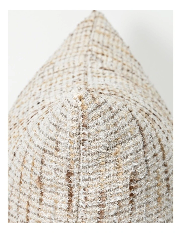 Tweed Fabric Cushion 57X57cm in Natural image 3