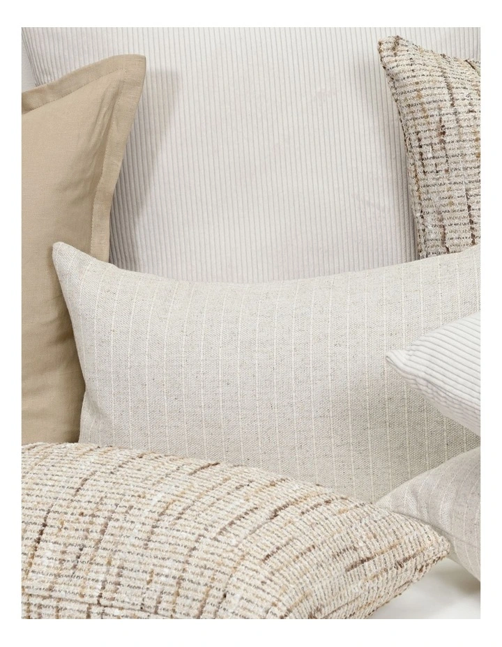 Tweed Fabric Cushion 57X57cm in Natural image 5