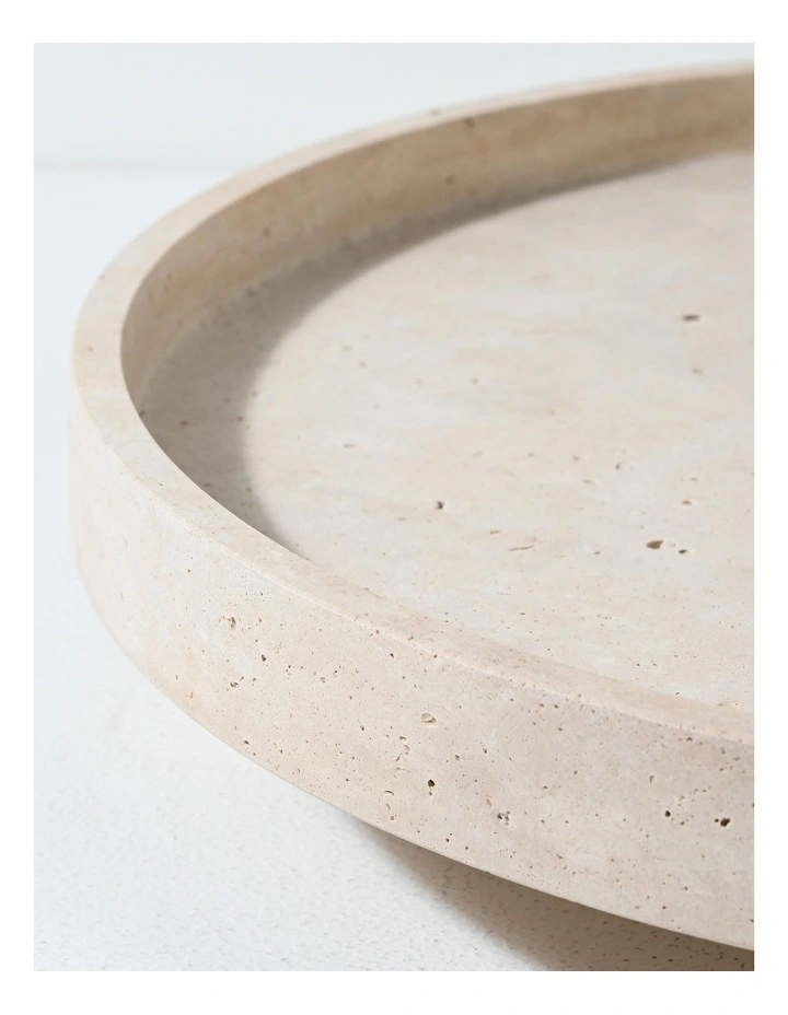Olara Raised Plate - Travertine image 3