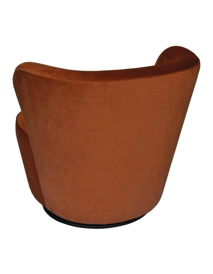 Darcy & Duke Coco Swivel Chair, Burnt Orange Velvet image 4