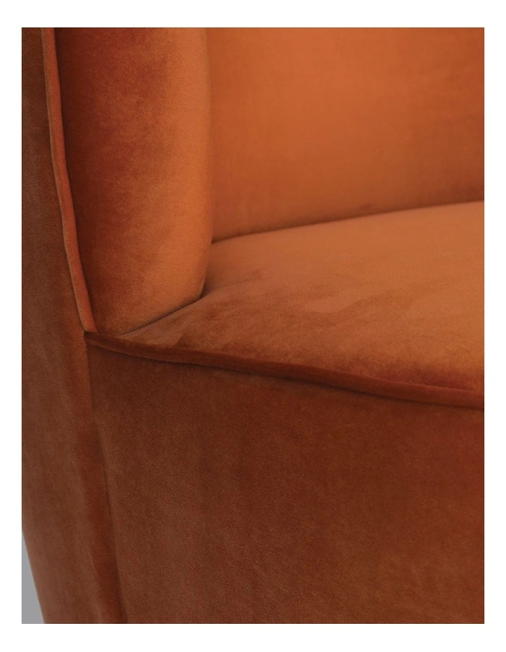 Darcy & Duke Coco Swivel Chair, Burnt Orange Velvet image 5