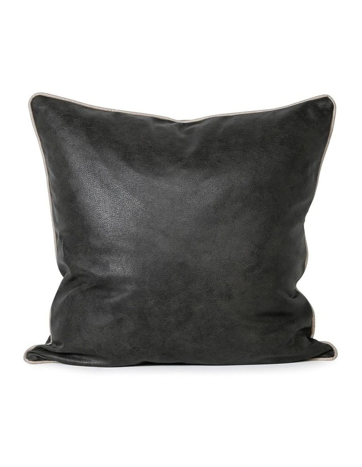 Art Leather Onyx Vinyl Cushion 57 X 57 in Black image 1