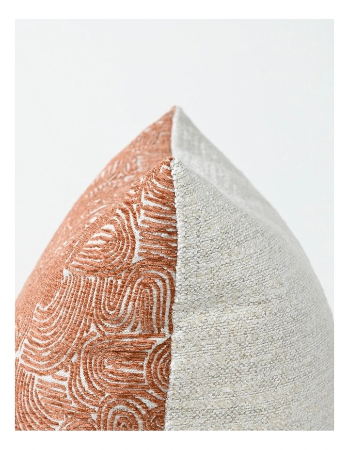 Rusted Swirl Fabric Cushion 37 X 57 in Orange image 3