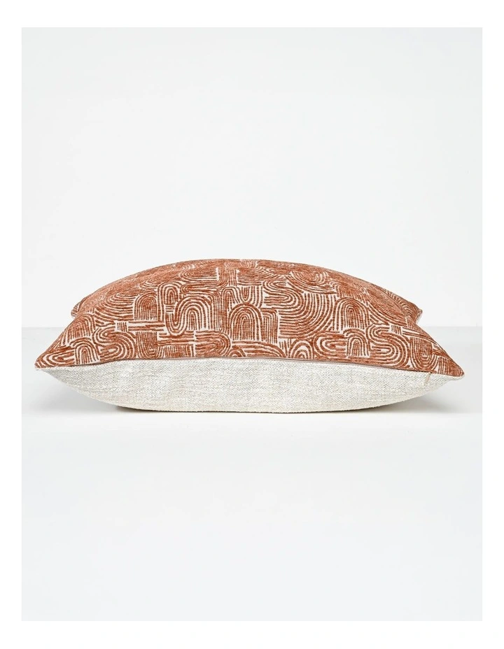 Rusted Swirl Fabric Cushion 37 X 57 in Orange image 4